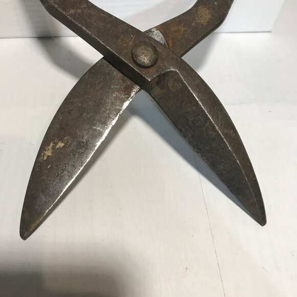 Vintage Forged Steel 12.”  Heavy-Duty Tin Snips Scissors - Picture 7 of 7